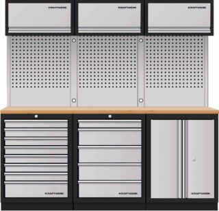 KRAFTWERK - MOBILIO, Mueble modular 3 elementos, 2000x2040x488 Encimera Haya