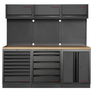 KRAFTWERK - MOBILIO BLK Mueble modular 3 elementos, Encimera Haya