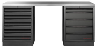 KRAFTWERK - MOBILIO BLK Mueble modular 2 elementos, Encimera Acero inoxidable