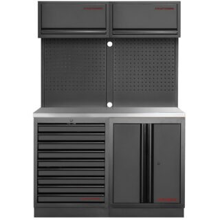 KRAFTWERK - MOBILIO BLK Mueble modular 2 elementos, Encimera Acero inoxidable