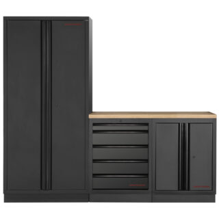 KRAFTWERK - MOBILIO BLK Mueble modular 3 elementos, Encimera Haya