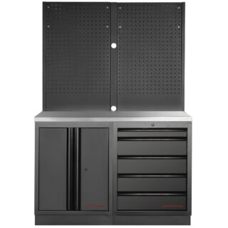 KRAFTWERK - MOBILIO BLK Mueble modular 2 elementos, Encimera Acero inoxidable