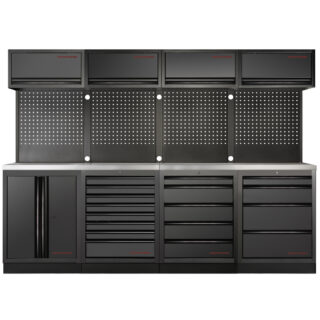 KRAFTWERK - MOBILIO BLK Mueble modular 4 elementos, Encimera Acero inoxidable
