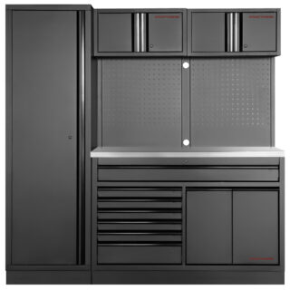 KRAFTWERK - MOBILIO BLK Mueble modular ancho 2 elementos, Encimera Inoxidable