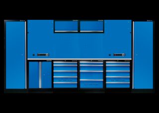 KING TONY - Mobiliario de taller completo color azul "acero inoxidable"