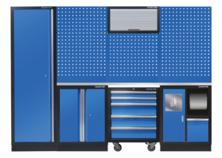 KING TONY - Mobiliario de taller 3 muebles azul "acero inoxidable"
