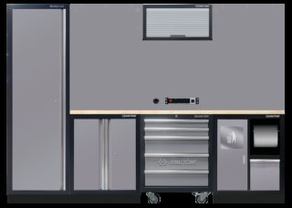 KING TONY - Mobiliario de taller 3 muebles - color gris