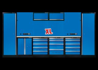 KING TONY - Mobiliario de taller completo color azul - versión XL