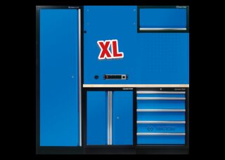 KING TONY - Medio mobiliario de taller opción izquierda - color azul versión XL