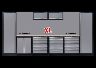 KING TONY - Mobiliario de taller completo color gris - versión XL