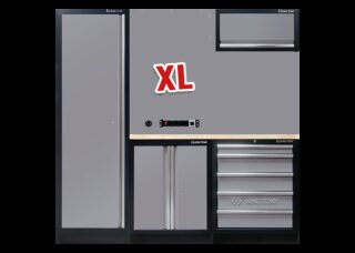 KING TONY - Medio mobiliario de taller opción izquierda - color gris versión XL