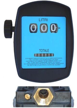 FAHERMA - Contador análogico de gasoil horizontal 80 l/m (3 dígitos)