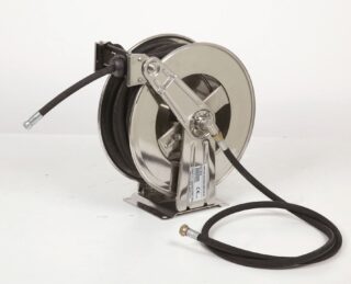 FAHERMA - Enrollador de acero inoxidable agua alta presión manguera ø 3/8" 2