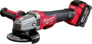 MILWAUKEE - Amoladora M18 Litio M18 FUEL sin escobillas, litio disco 125mm 8500rpm, con interruptor de panel DMS, 2x M18B5 con HD BOX