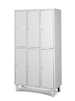 TAQUILLAS - TAQUILLA PARA VESTUARIO METALICA 3 CUERPO 6 PUERTAS