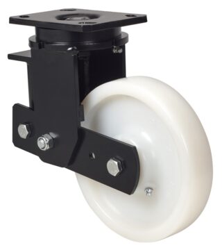 ALEX - RUEDA GIRATORIA.PLACA 10HLSB200-FTB SUSPENSION NYLON BLANCO EXTRAFUERTE BOLAS