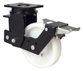 ALEX - RUEDA GIRATORIA.PLACA FR.10HLSBFN200-FTB SUSPENSION NYLON BLANCO EXTRAF.BOLAS