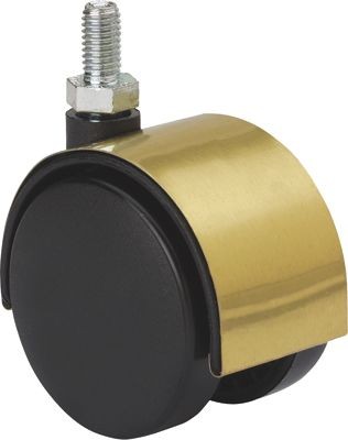 ALEX - RUEDA GIRATORIA.ESPIGA ROSCADA M8x15 50DK50 POLIAMIX LATONADO