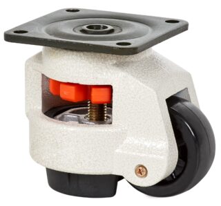 ALEX - RUEDA GIRATORIA.DE NIVELACION PLACA 10FM75 NYLON NEGRO EJE LISO