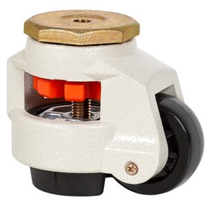 ALEX - RUEDA GIRATORIA.DE NIVELACION AGUJERO M16 21FM75 NYLON NEGRO EJE LISO