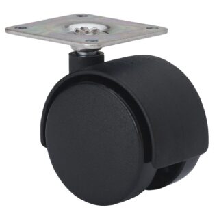 ALEX - RUEDA GIRATORIA.PLACA 10DK50 POLIAMIX NEGRO