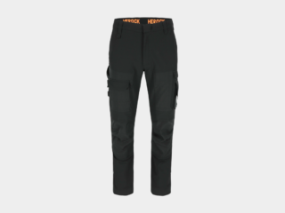 Herock - PANTALÓN FARO - 44 NEGRO 92% poliamida reciclada - 8% elastano 260 g/m² Refuerzo: 51,4% poliéster Cordura® - 48,6% poliéster Sorona® 326 g/m² repelente al agua