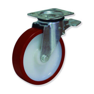 GAYNER - Rotante girt d.125 Poliuretano con freno MPG5 125 NPB5-FD