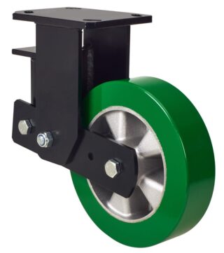 ALEX - RUEDA FIJA 17HLSB160-AUGB SUSPENSION ALUMINIO-POLIUR.VERDE EJE BOLAS