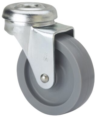 ALEX - RUEDA GIRATORIA.AGUJERO M10 602-060-4 POLIAMIX GRIS EJE LISO