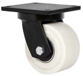ALEX - RUEDA GIRATORIA.PLACA (ANCHA) 10HLB125A-NFB NYLON FUNDIDO EJE BOLAS