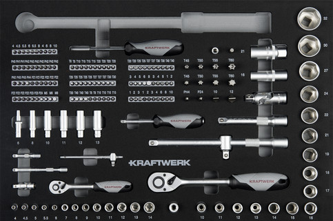 KRAFTWERK - CARRO DE HERRAMIENTAS CON 7 CAJONES Y 259 PIEZAS - Imagen 2