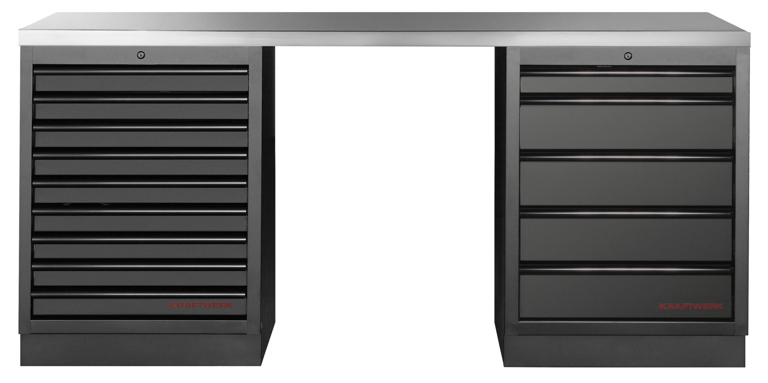 KRAFTWERK - MOBILIO BLK Mueble modular 2 elementos, Encimera Acero inoxidable