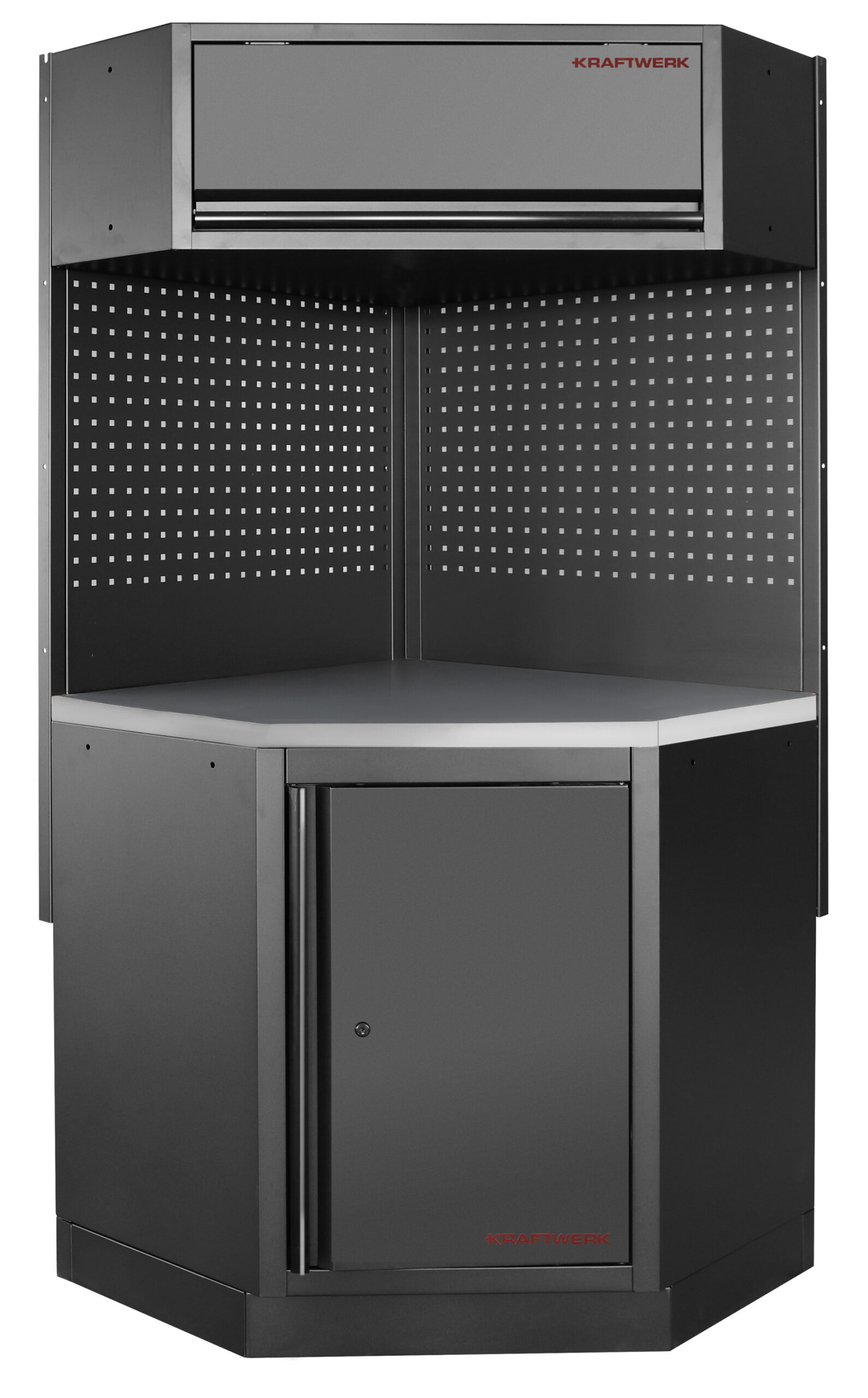 KRAFTWERK - MOBILIO BLK Mueble esquinero modular 1 elementos, Encimera Inox