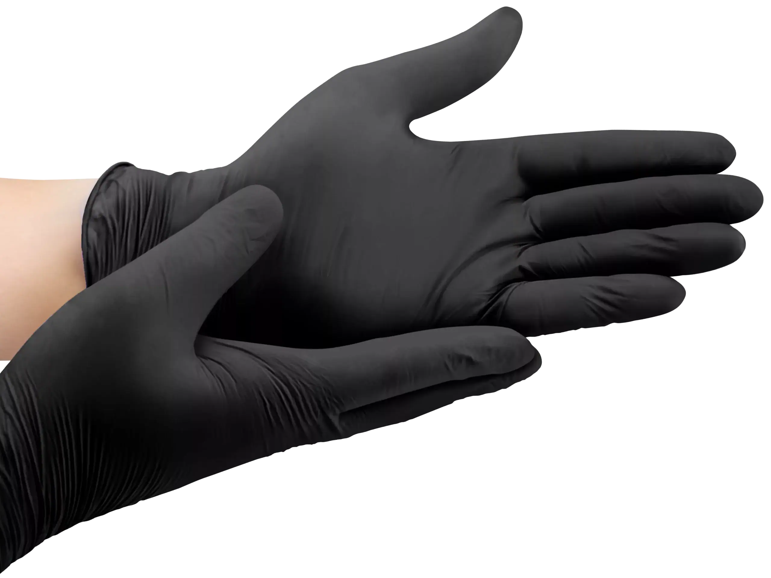 SANTEX - CAJA DE 100 GUANTES DESECHABLES DE NITRILO NEGRO REFORZADO T-L