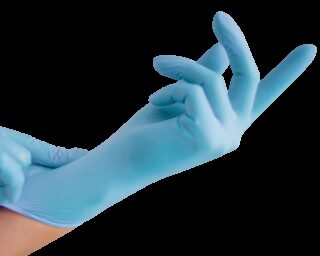 SANTEX - CAJA DE 100 GUANTES GD-22 DE NITRILO AZUL T-S