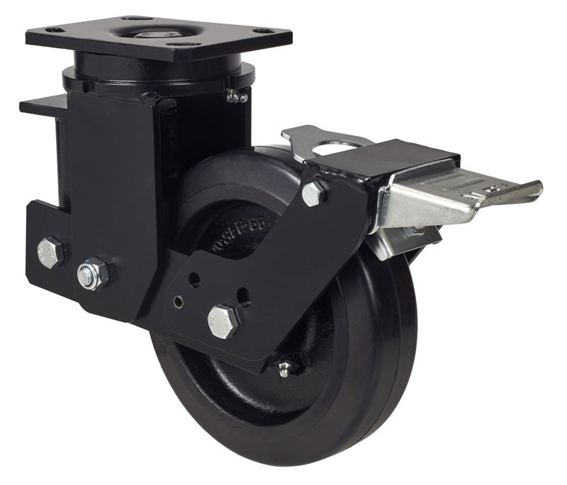 ALEX - RUEDA GIRATORIA.PLACA FR.(ANCHA)10HLSBAFN250-HGB SUSPENSION GOMA NEGRA NAT.BOL