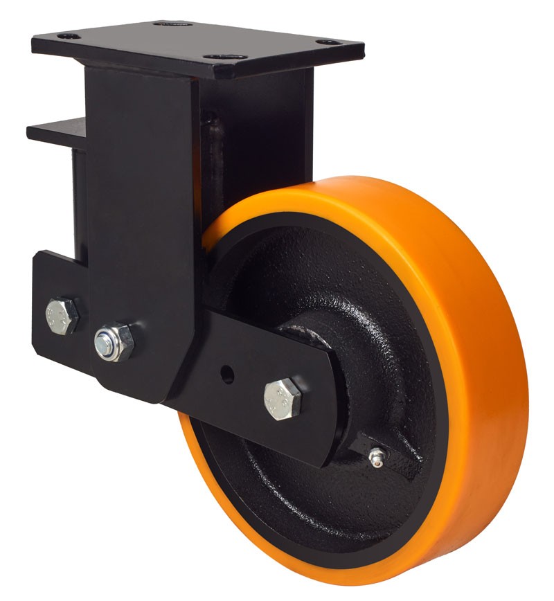 ALEX - RUEDA FIJA 17HLSB150-HUB SUSPENSION HIERRO-POLIUR.NARANJA EJE BOLAS
