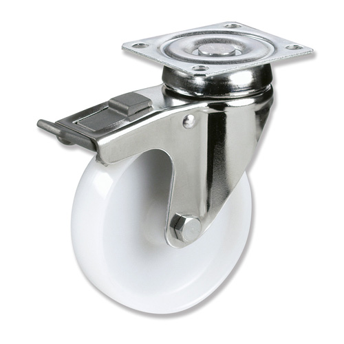 GAYNER - Rotante inox girt d.125 Nylon con freno BIPG3 125 NYL3-FD