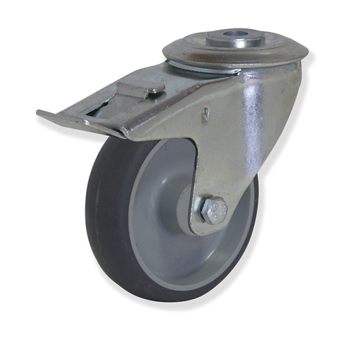 GAYNER - Rotante girt d.080 Caucho con freno MTG4 080 PCL4-FD