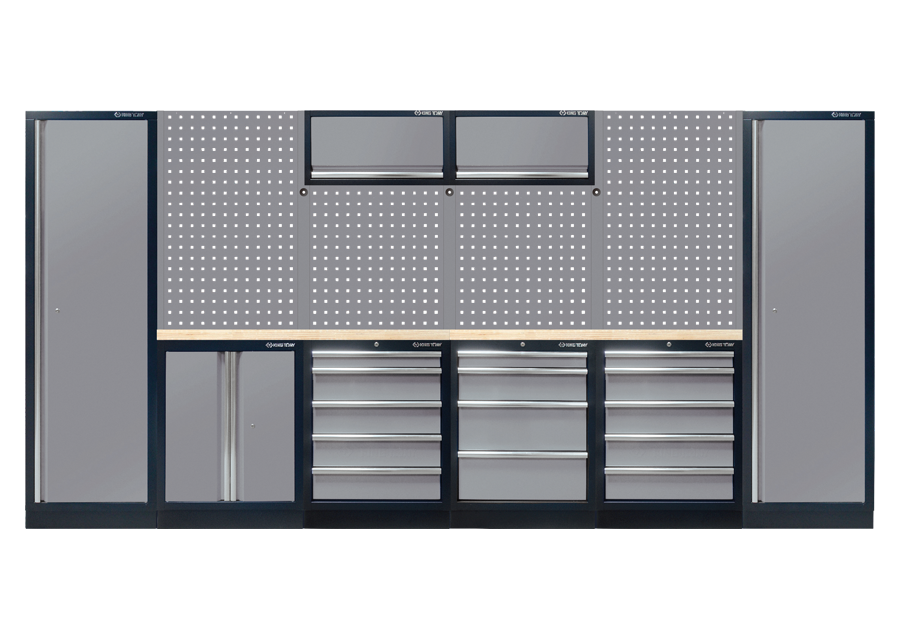KING TONY - Mobiliario de taller completo color gris