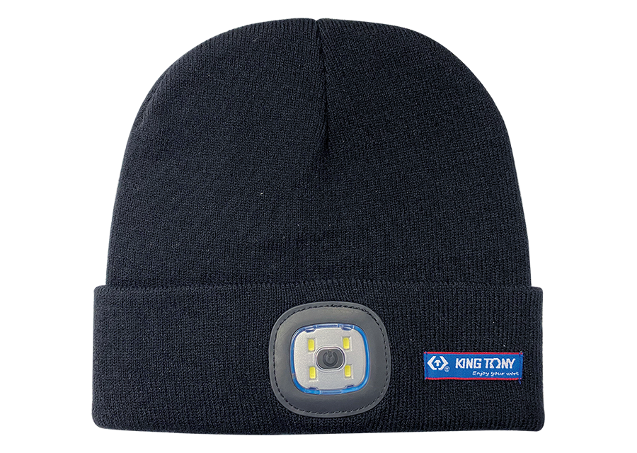 KING TONY - Gorro con 2 lámparas LED