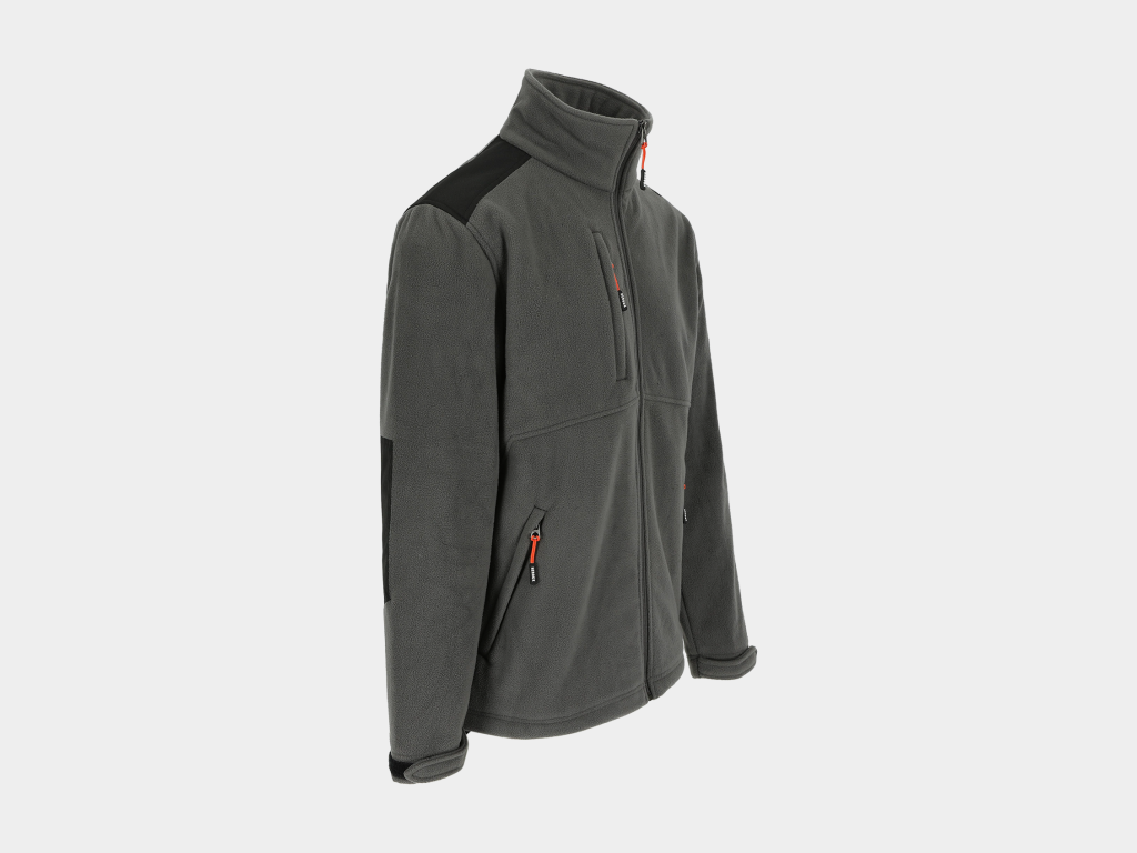 Herock - CHAQUETA MARKUS - L GRIS ANTRACITA Exterior: Forro polar Acti-fleece y Anti-peeling 100% poliéster 330 g/m² - Tejido de refuerzo: 100% poliéster Oxford - Imagen 2