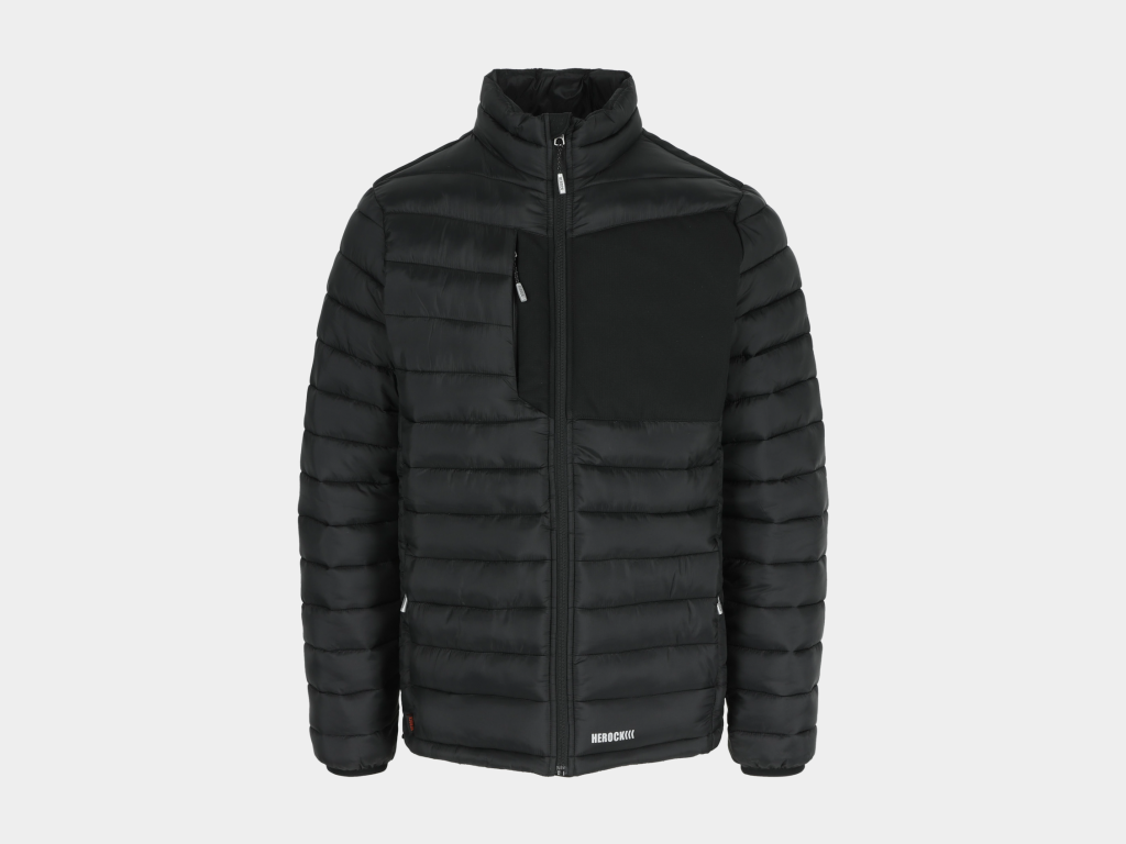 Herock - CHAQUETA ACOLCHADA FURI L NEGRA 100% nylon mini ripstop repelente al agua