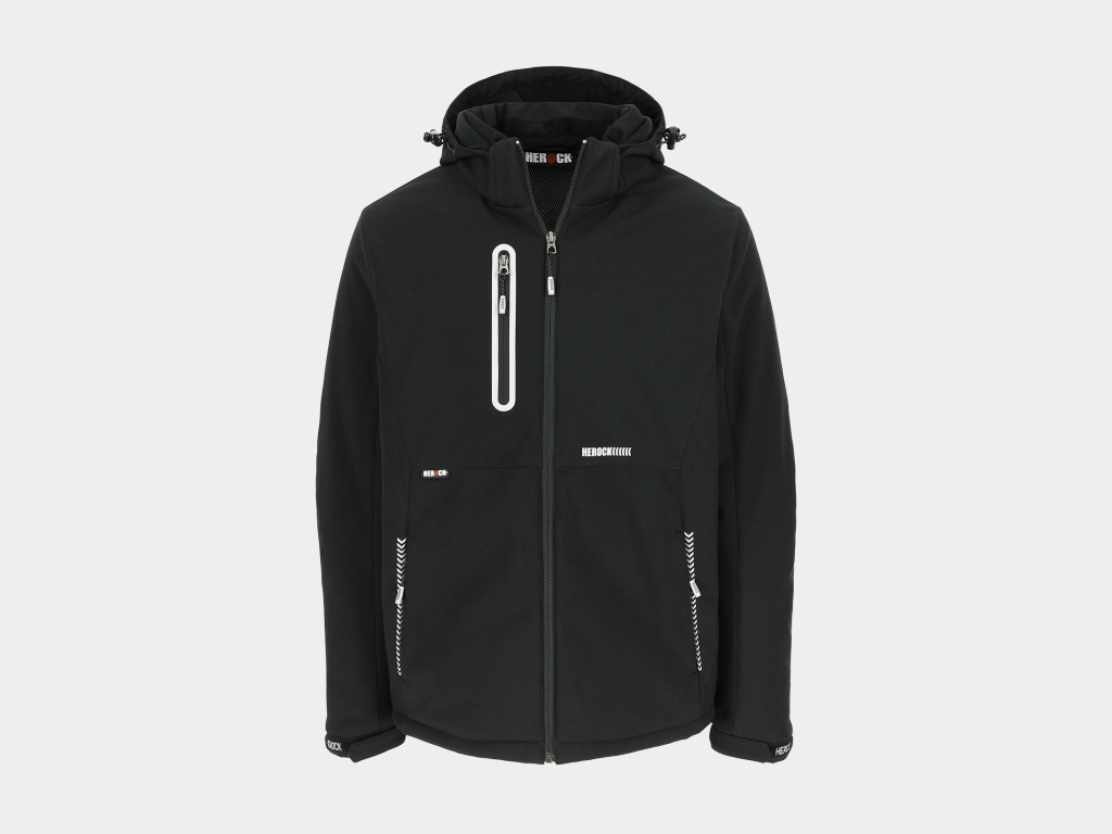 Herock - CHAQUETA TARIS - XS NEGRO Tejido laminado: 300 g/m² - Exterior: 100% poliéster Ripstop con estiramiento mecánico - Interior: 100% microfelpa de poliéster - Acolchado: 100% poliéster - Forro: 100% poliéster - Forro interior reflectante de calor: 100% malla de poliéster