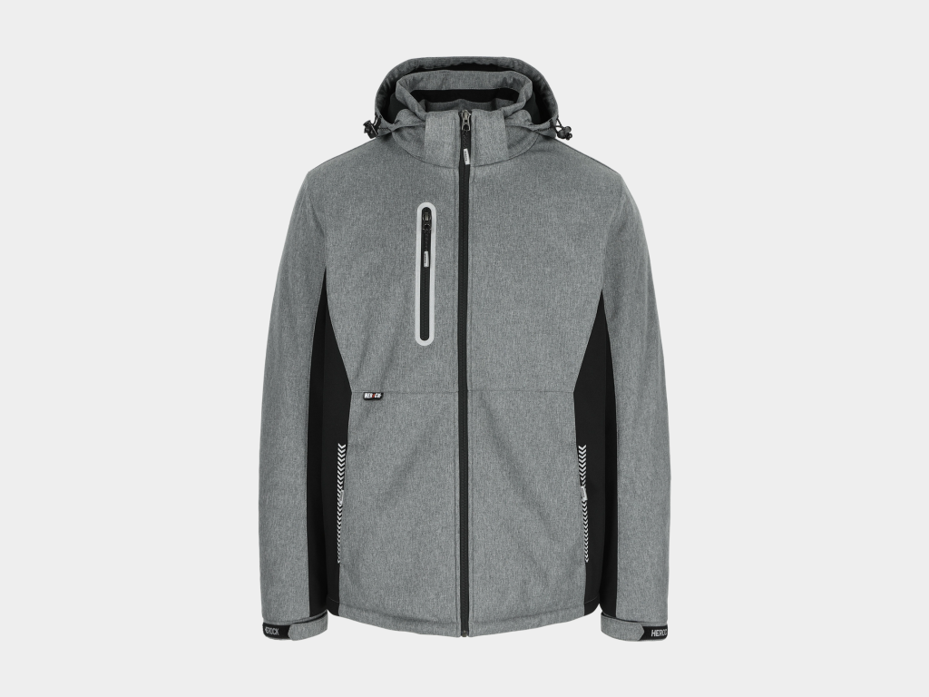 Herock - CHAQUETA TARIS - S GRIS VIGORE/NEGRO Tejido laminado: 300 g/m² - Exterior: 100% poliéster Ripstop con estiramiento mecánico - Interior: 100% microfelpa de poliéster - Acolchado: 100% poliéster - Forro: 100% poliéster - Forro interior reflectante de calor: 100% malla de poliéster