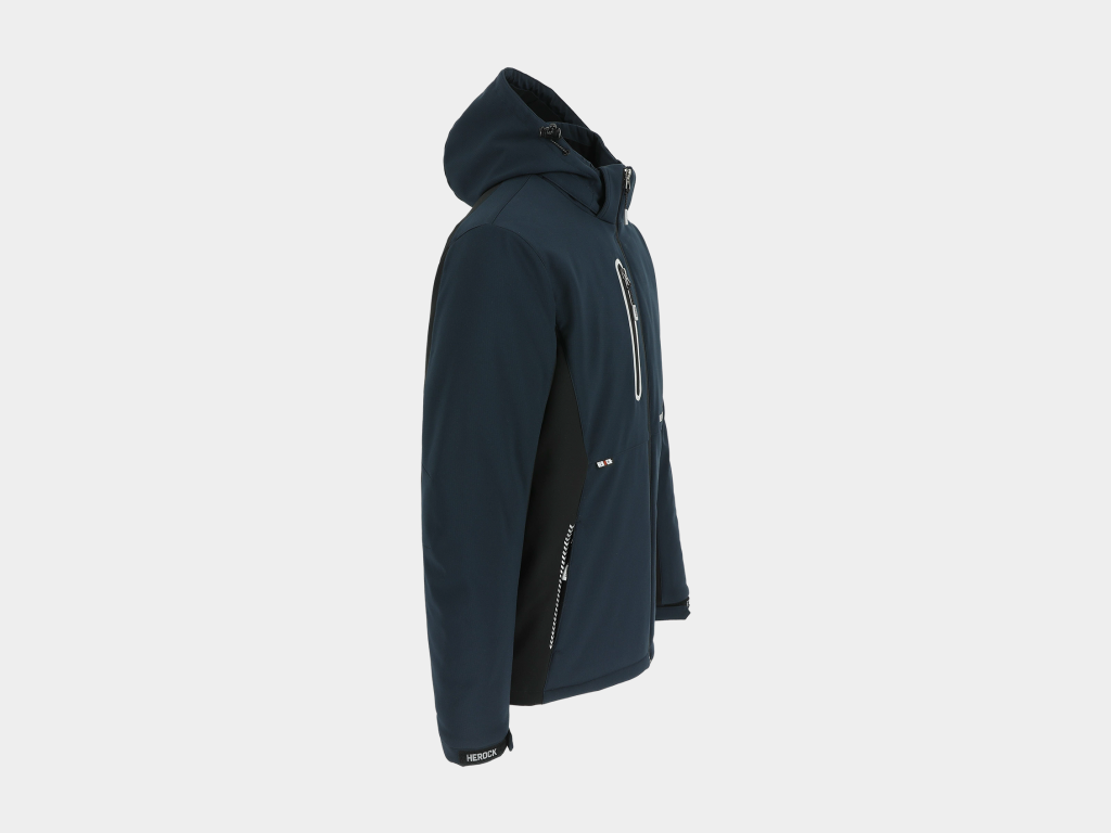 Herock - CHAQUETA TARIS - XXXL AZUL MARINO/NEGRO Tejido laminado: 300 g/m² - Exterior: 100% poliéster Ripstop con estiramiento mecánico - Interior: 100% microfelpa de poliéster - Acolchado: 100% poliéster - Forro: 100% poliéster - Forro interior reflectante de calor: 100% malla de poliéster - Imagen 2