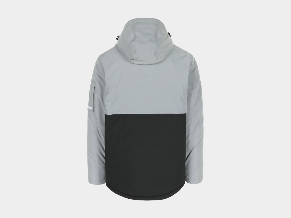 Herock - CHAQUETA FLUXUS - L GRIS REFLECTANTE/NEGRO Tejido reflectante 100% poliéster + menbrana TPU, Tejido contraste sarga 100% poliéster elástico + TPU - Imagen 4