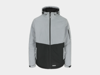 Herock - CHAQUETA FLUXUS - XXXL GRIS REFLECTANTE/NEGRO Tejido reflectante 100% poliéster + menbrana TPU, Tejido contraste sarga 100% poliéster elástico + TPU