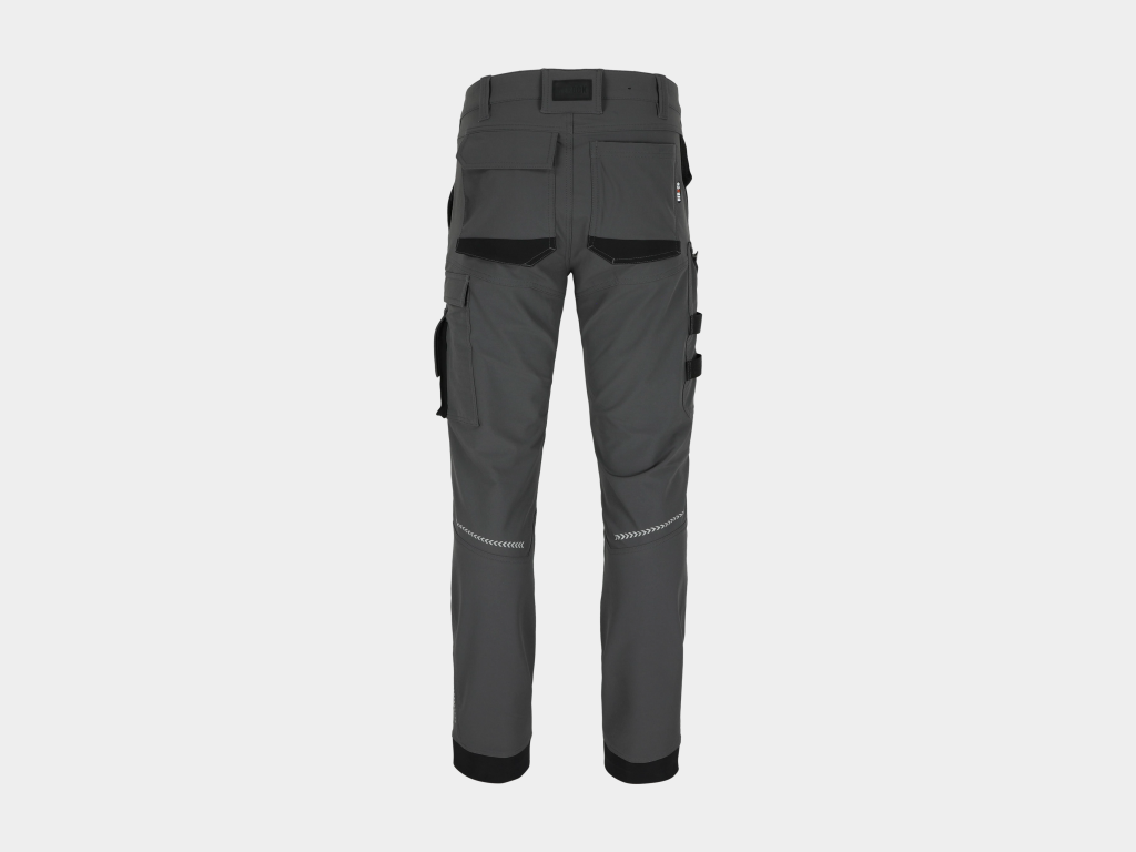 Herock - PANTALÓN FARO - 36 GRIS ANTRACITA/NEGRO 92% poliamida reciclada - 8% elastano 260 g/m² Refuerzo: 51,4% poliéster Cordura® - 48,6% poliéster Sorona® 326 g/m² repelente al agua - Imagen 4