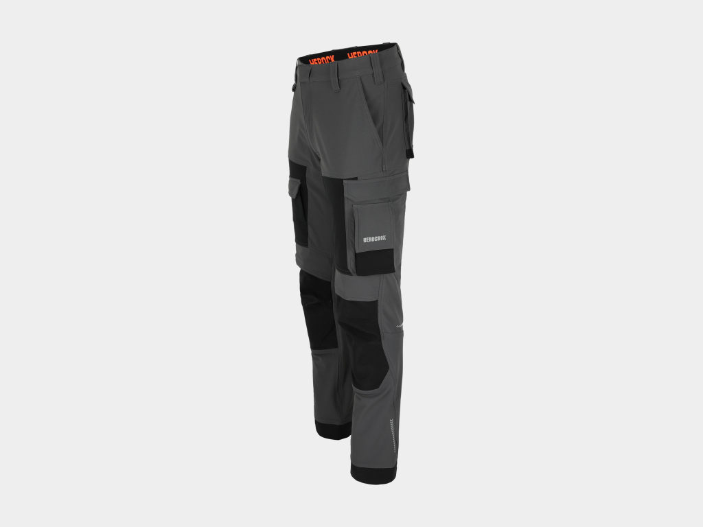 Herock - PANTALÓN FARO - 36 GRIS ANTRACITA/NEGRO 92% poliamida reciclada - 8% elastano 260 g/m² Refuerzo: 51,4% poliéster Cordura® - 48,6% poliéster Sorona® 326 g/m² repelente al agua - Imagen 2